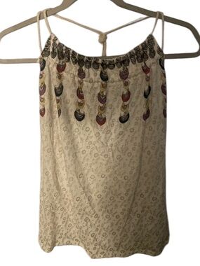 O'Neill Women's Multicolor Embellished Tank Top Blouse‎ Size XL